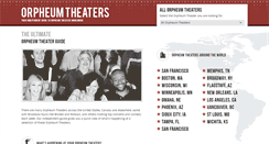 Desktop Screenshot of orpheum-theater.com