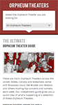 Mobile Screenshot of orpheum-theater.com